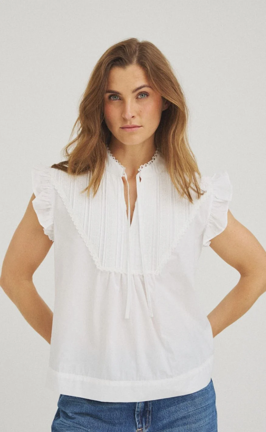 Luxzuz Top - Roxanne - 901 White