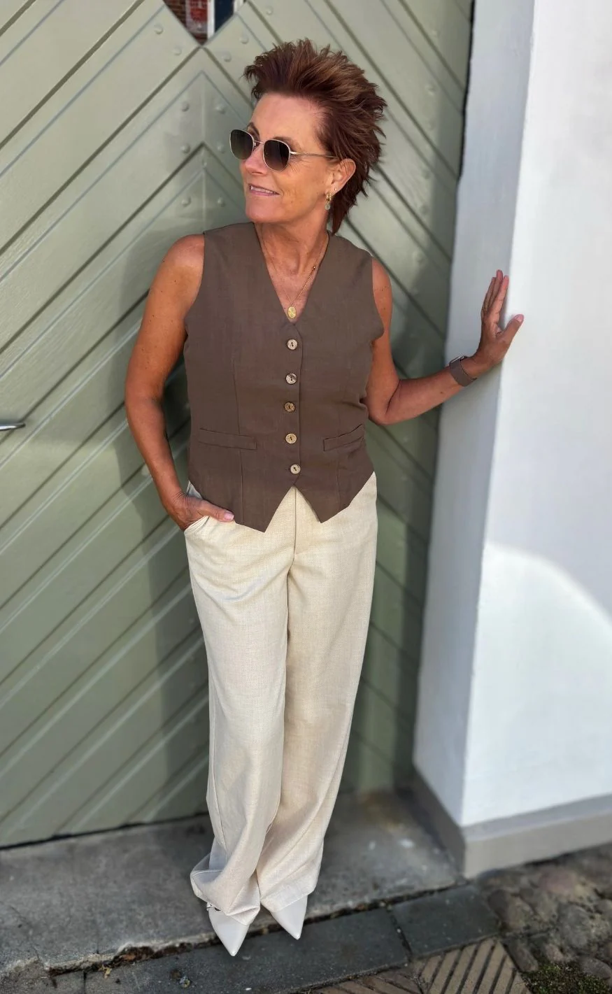 Luxzuz Vest - Alessandra - Army Green - Image 4