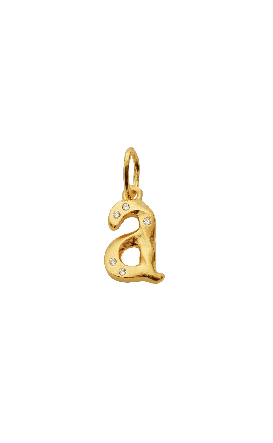 Maanesten Vedhæng - Alphabet - Gold Colour