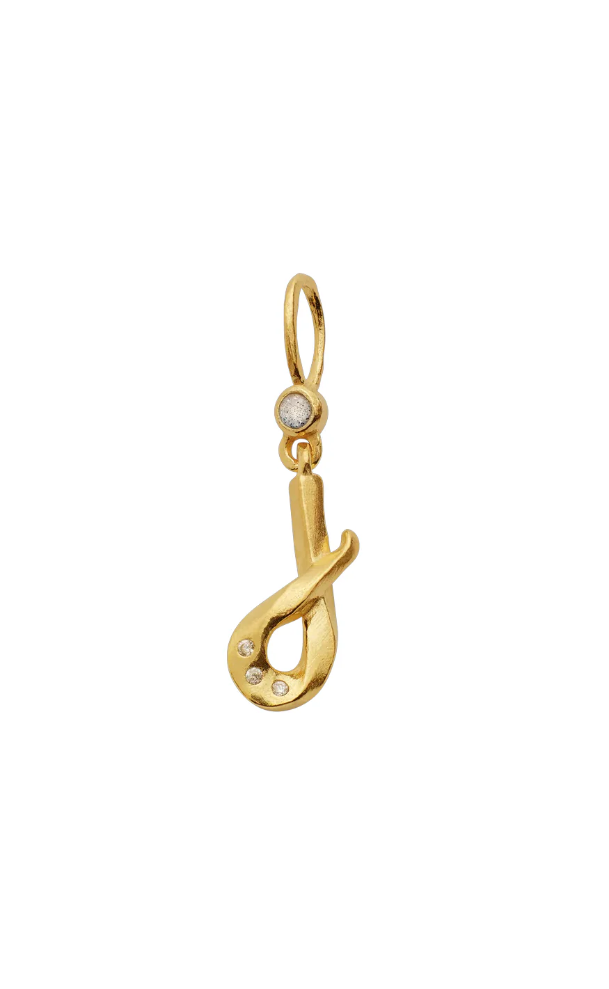 Maanesten Vedhæng - Alphabet - Gold Colour - Image 10