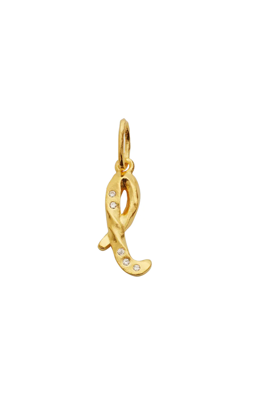 Maanesten Vedhæng - Alphabet - Gold Colour - Image 12