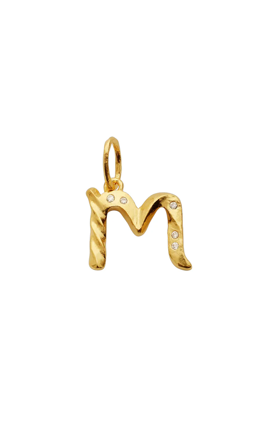 Maanesten Vedhæng - Alphabet - Gold Colour - Image 13