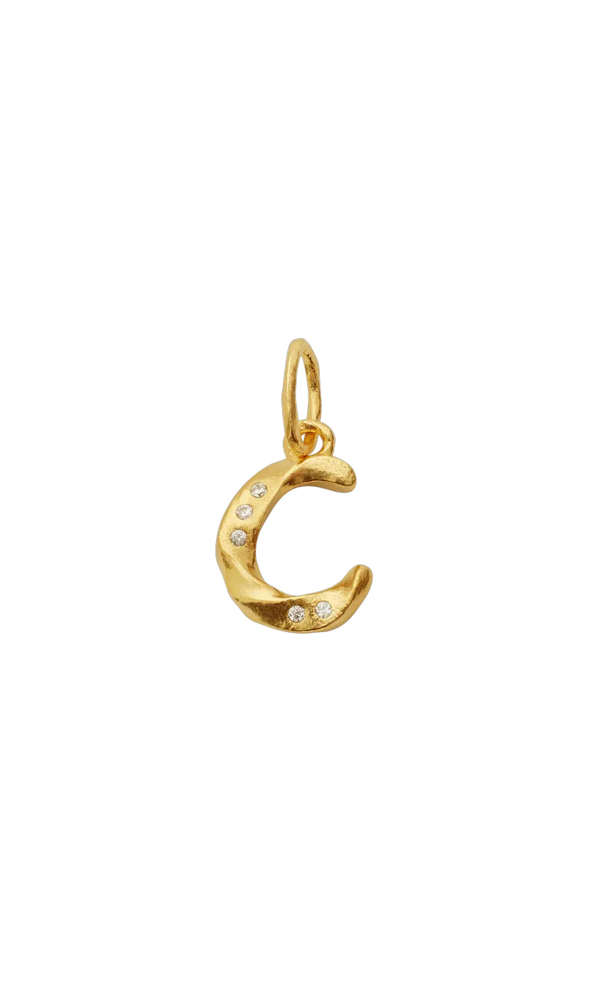 Maanesten Vedhæng - Alphabet - Gold Colour - Image 3