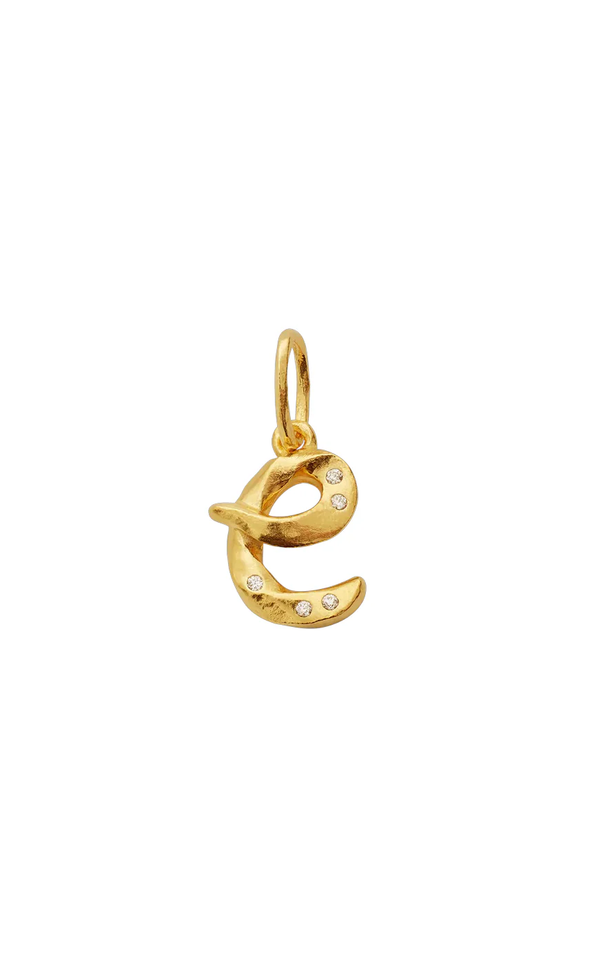 Maanesten Vedhæng - Alphabet - Gold Colour - Image 5