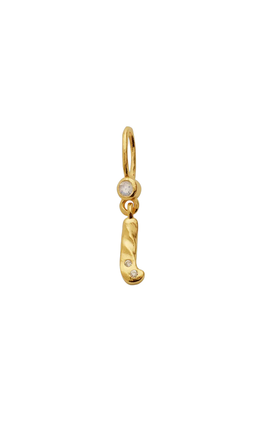 Maanesten Vedhæng - Alphabet - Gold Colour - Image 9