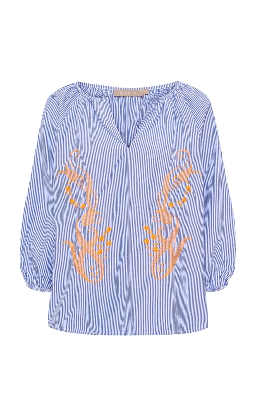 Marta Du Chateau Bluse - Brooke - Jeans
