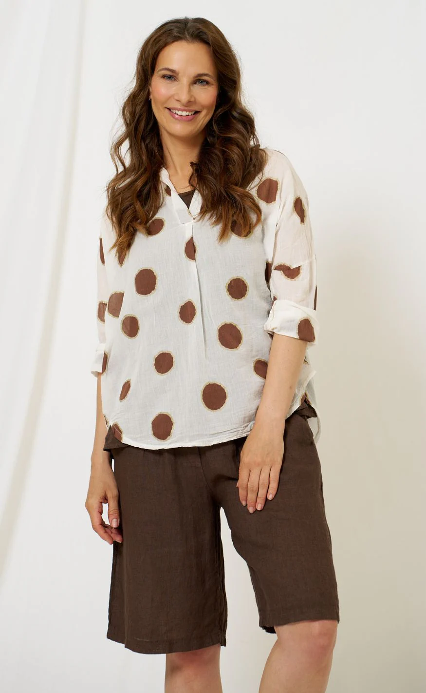 Marta Du Chateau Bluse - Riva - Brown