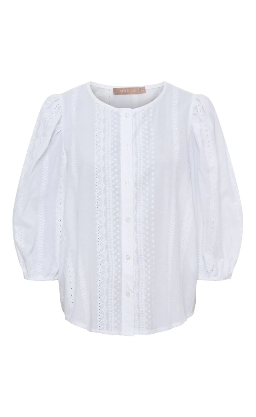 Marta Du Chateau Bluse - Valessia - White - Image 3