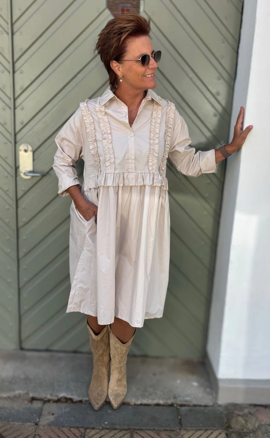 Marta Du Chateau Kjole - Violet - Beige - Image 7