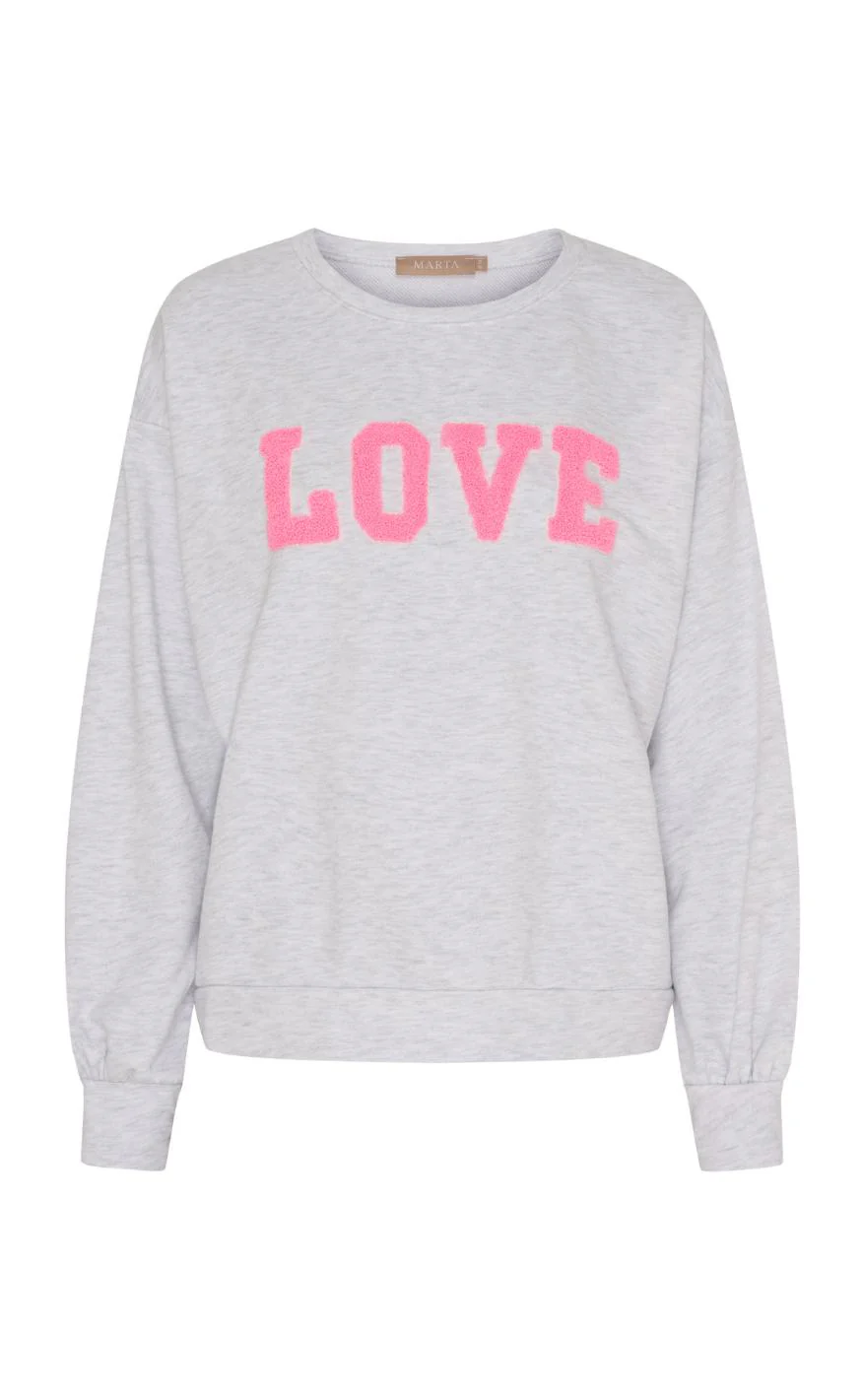 Marta Du Chateau Sweatshirt - Jessa - Light Grey Melange