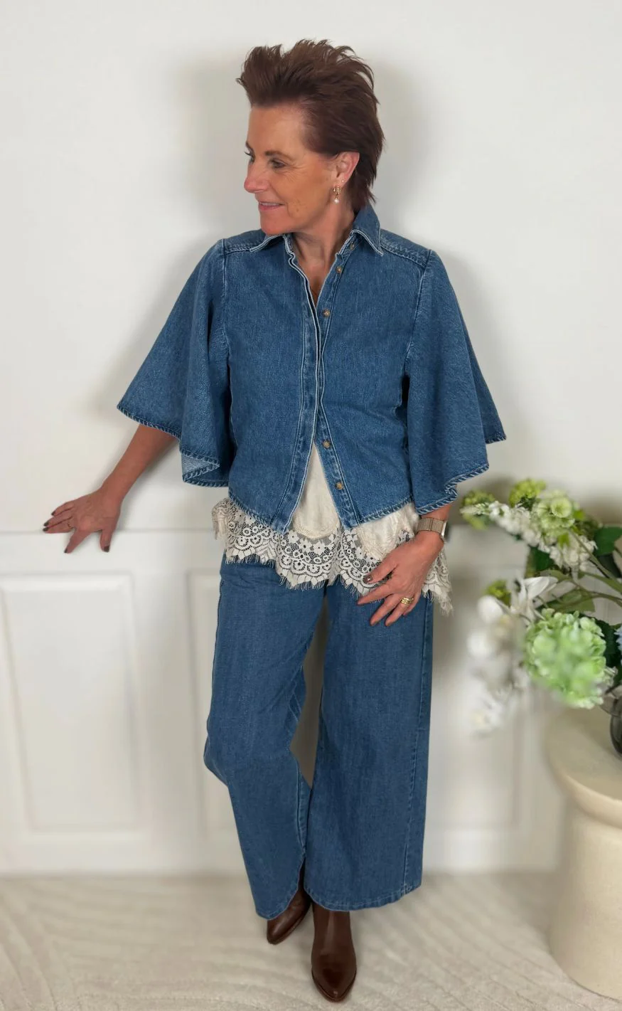 Marta Du Chateau Skjorte - Marika - Blue Denim - Image 3