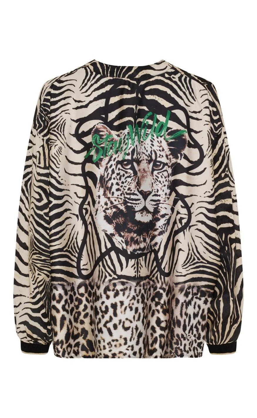 Marta Du Chateau Skjorte - Veronique - Nero Zebra - Image 2