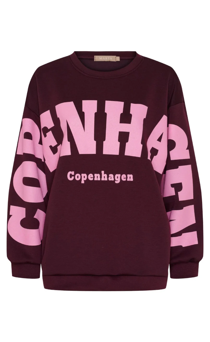 Marta Du Chateau Sweatshirt - Hibiscus - Bordeaux