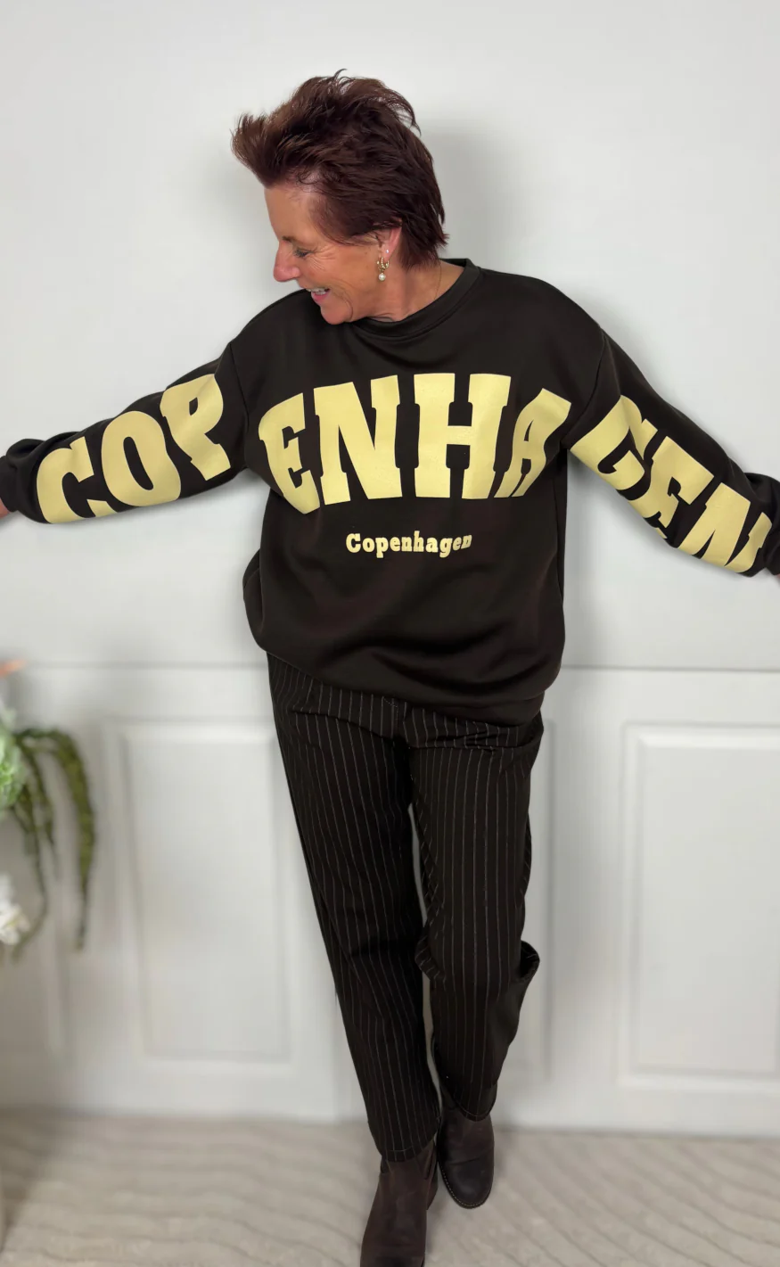 Marta Du Chateau Sweatshirt - Hibiscus - Brown/Yellow - Image 7