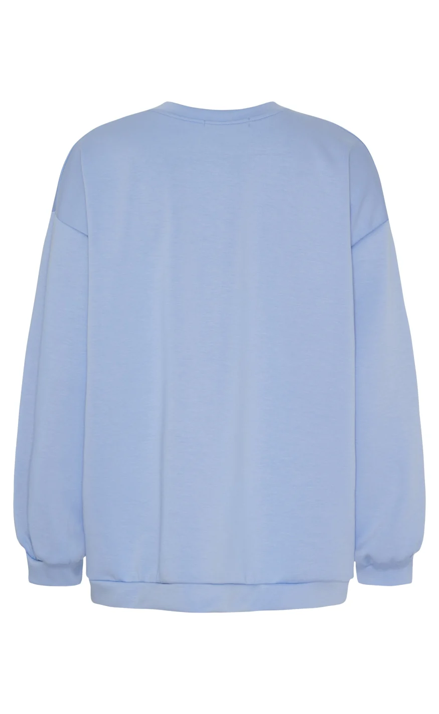 Marta Du Chateau Sweatshirt - Hibiscus - Sky Blue - Image 4