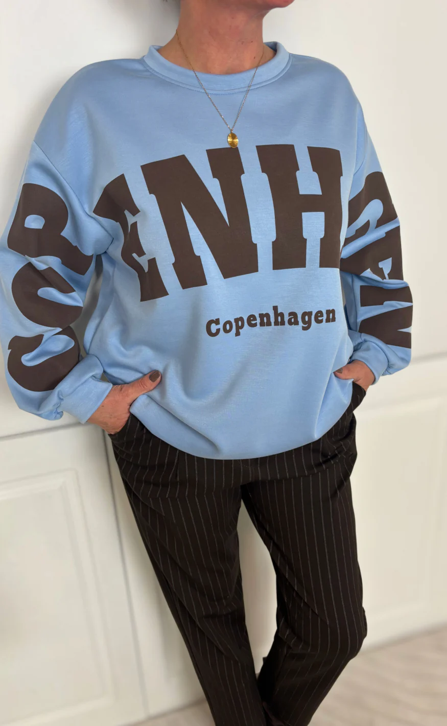 Marta Du Chateau Sweatshirt - Hibiscus - Sky Blue - Image 5