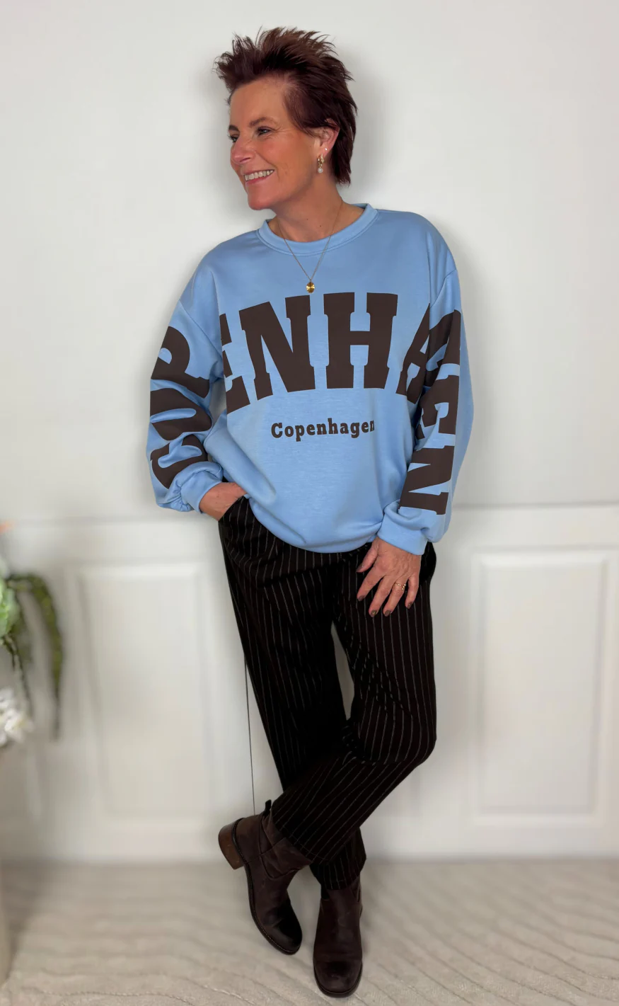 Marta Du Chateau Sweatshirt - Hibiscus - Sky Blue - Image 6