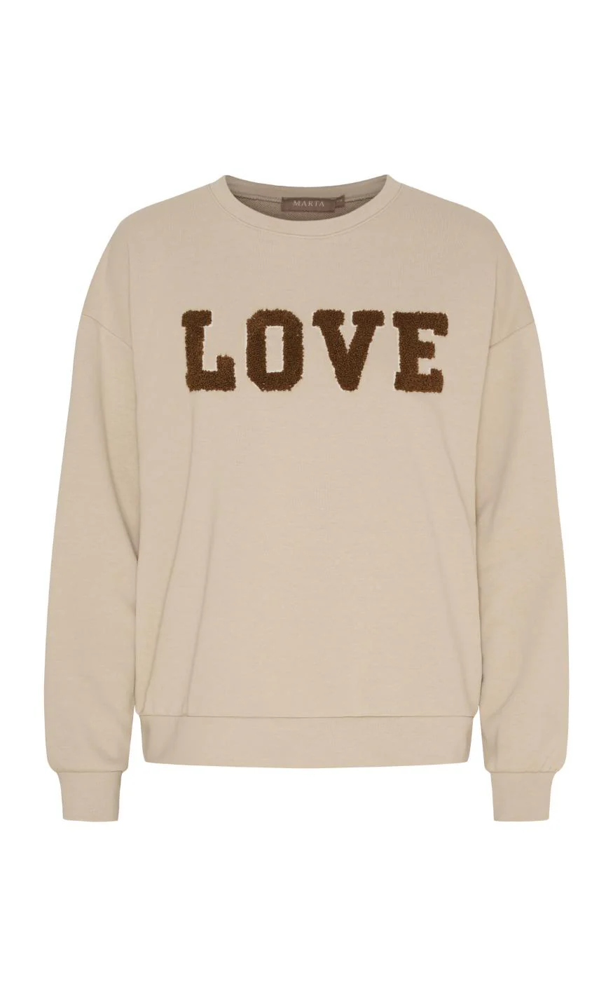 Marta Du Chateau Sweatshirt - Jessa - Beige/Brown