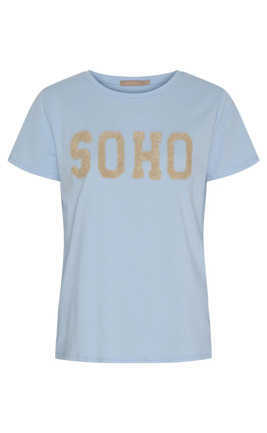 Marta Du Chateau T-Shirt - Herdis - Celeste Light/Beige