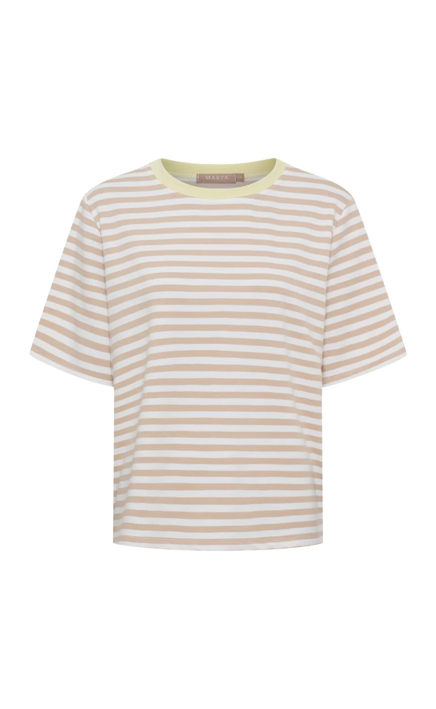 Marta Du Chateau T-shirt - Jamila - Beige33/Yellow7
