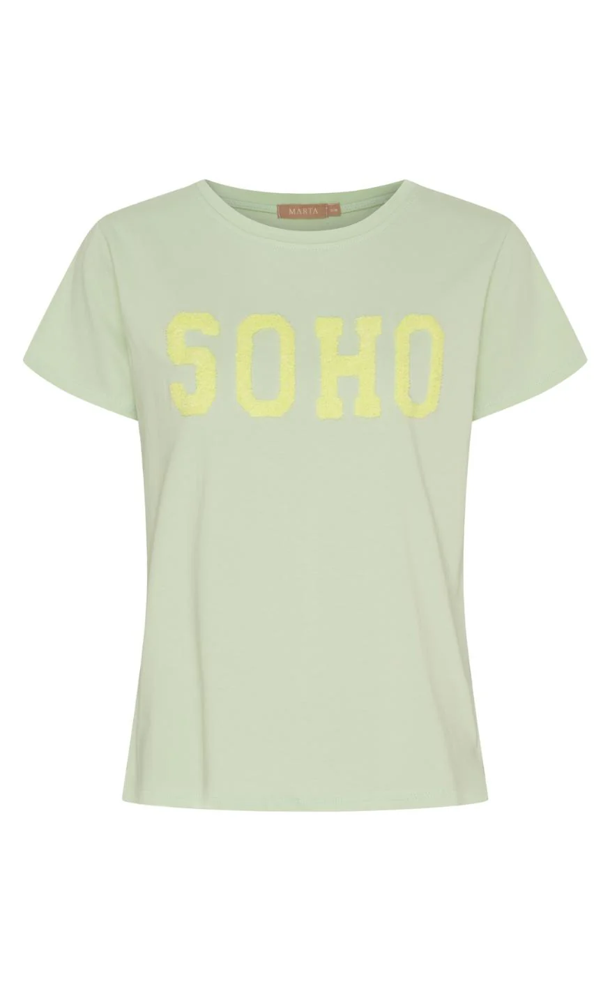 Marta Du Chateau T-shirt - Herdis - Mint16/Yellow