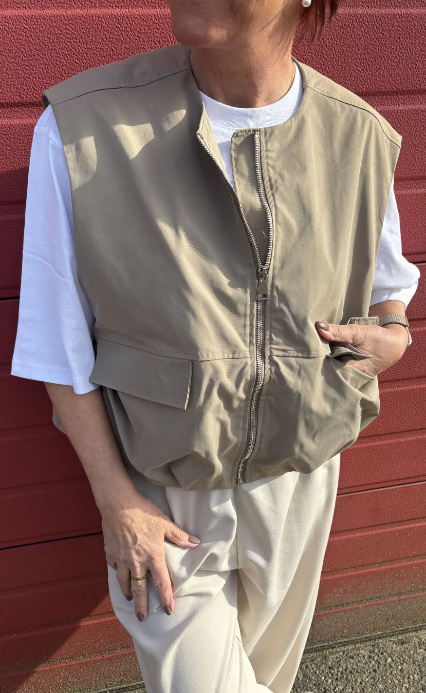 Marta Du Chateau Vest - Tanja - Dark Beige - Image 6