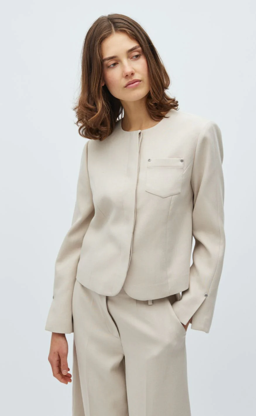 MbyM Jakke - Torina - Spring Brown Melange - Image 3