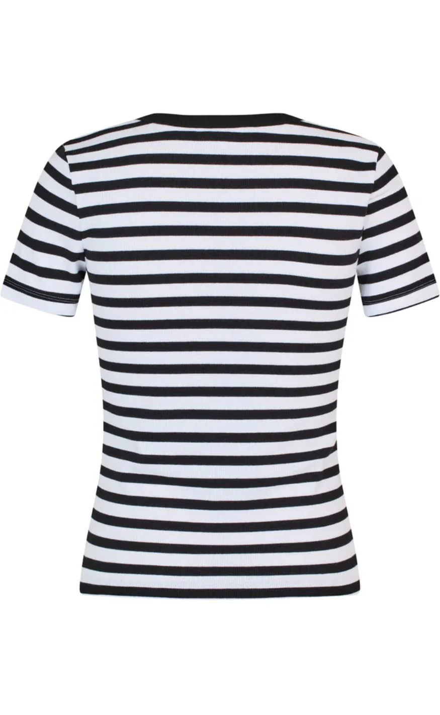 MbyM T-shirt - Otis-M - White Black Stripe - Image 2