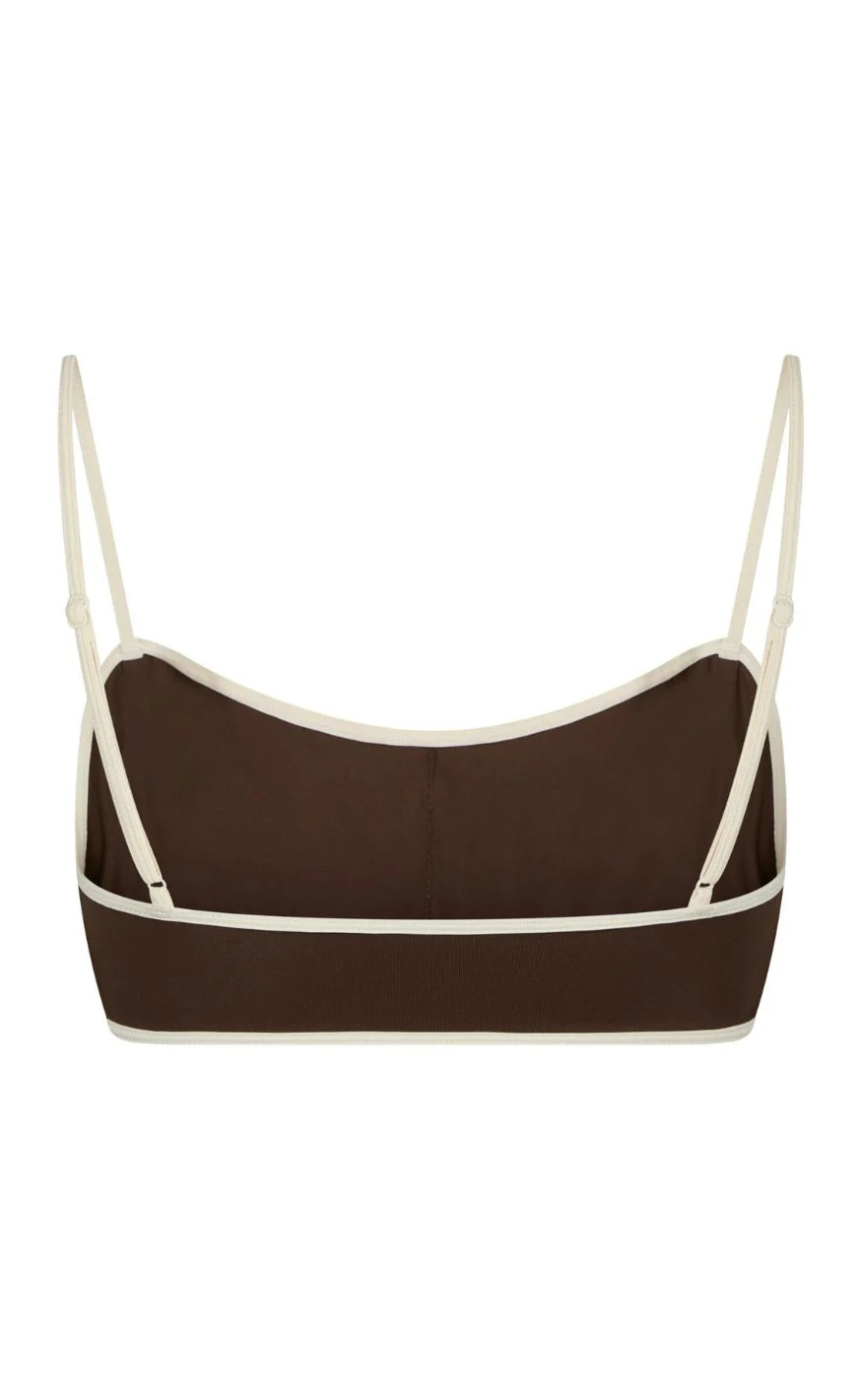 Neo Noir Bikini Overdel - Fia Solid - Dark Brown/Creme - Image 4