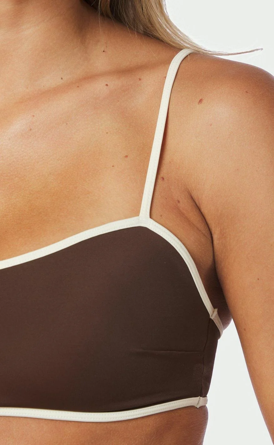 Neo Noir Bikini Overdel - Fia Solid - Dark Brown/Creme - Image 7