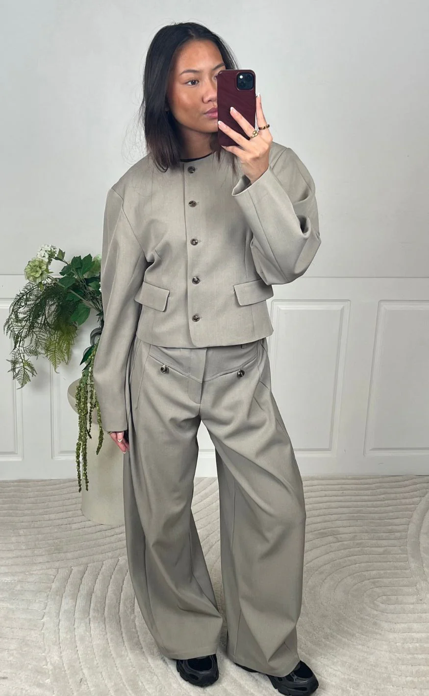 Neo Noir Blazer - Aranti Structure Curve - Warm Grey - Image 12