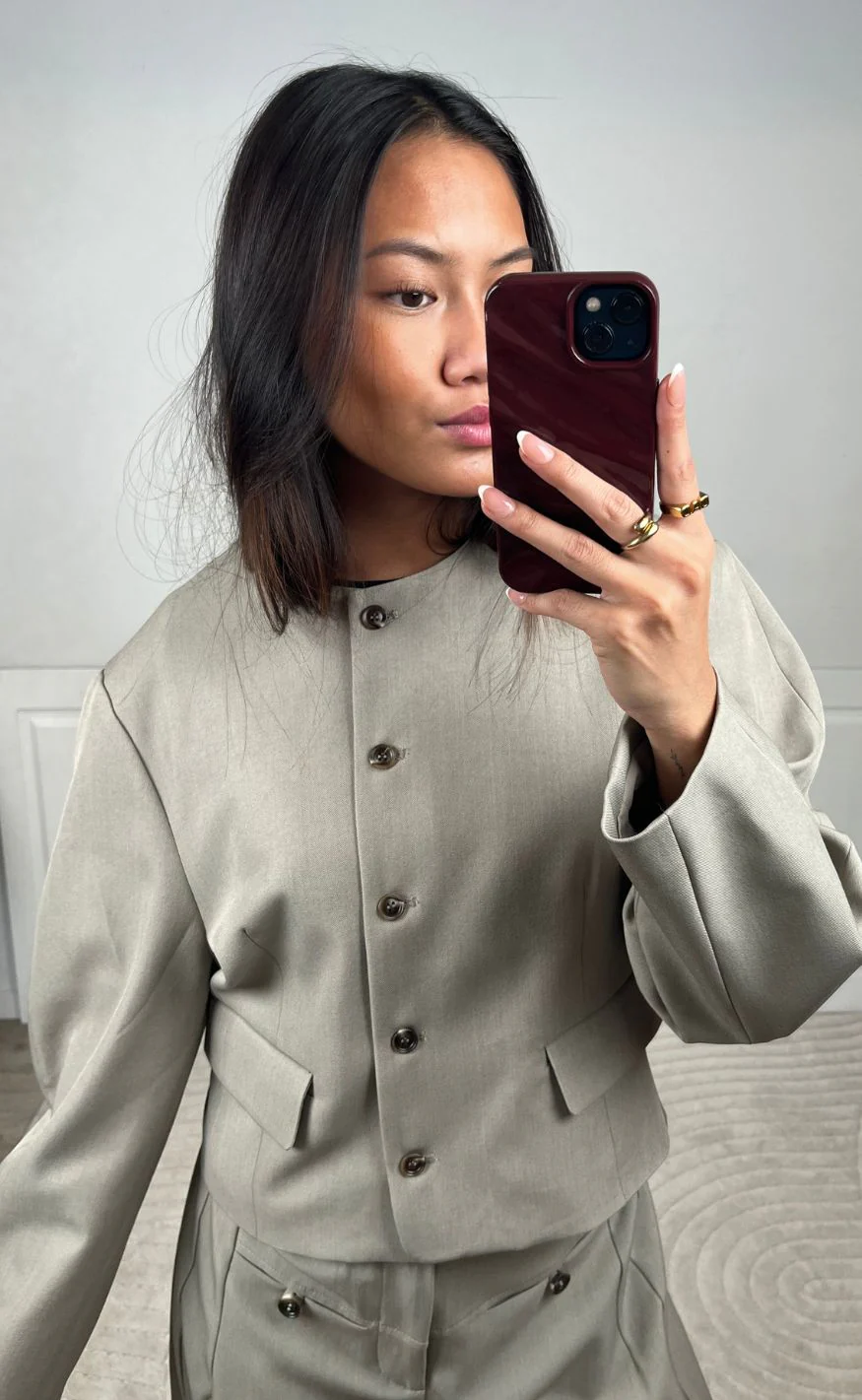 Neo Noir Blazer - Aranti Structure Curve - Warm Grey - Image 13