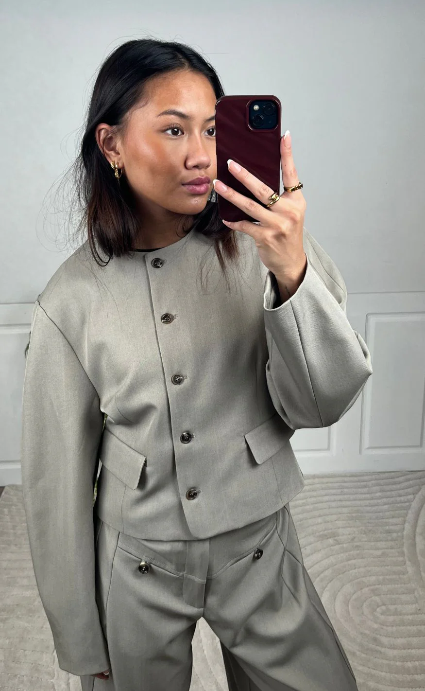 Neo Noir Blazer - Aranti Structure Curve - Warm Grey - Image 14