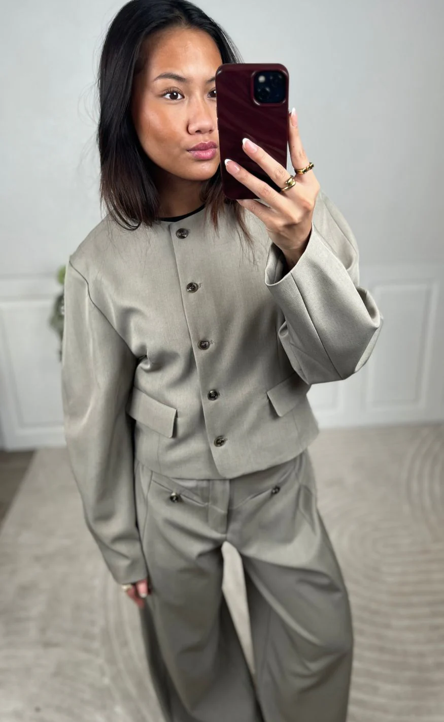 Neo Noir Blazer - Aranti Structure Curve - Warm Grey - Image 9