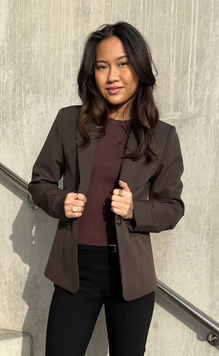 Neo Noir Blazer - Francine - Dark Brown - Image 4