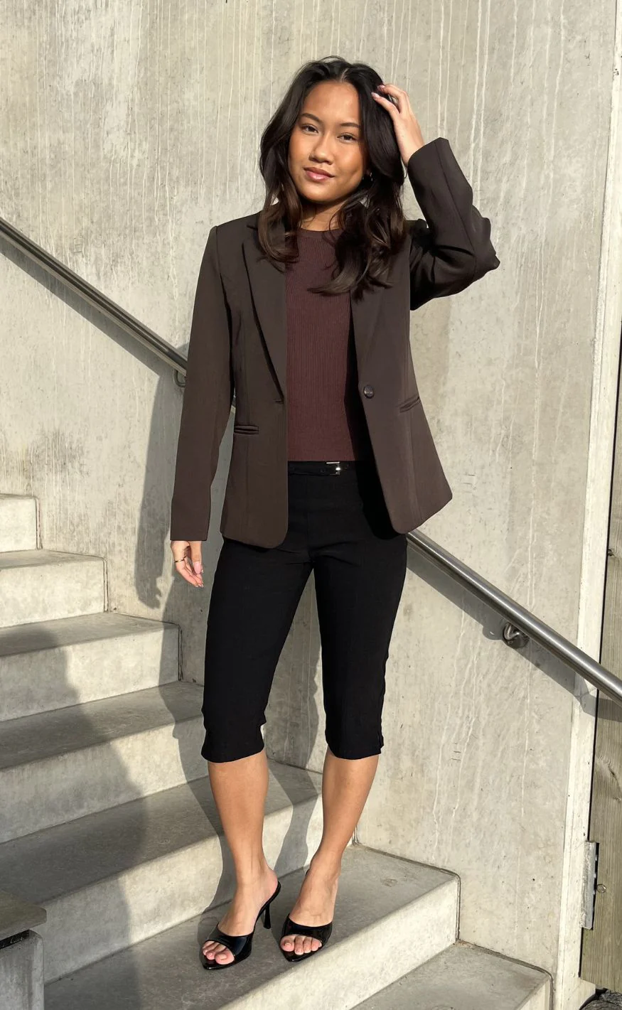 Neo Noir Blazer - Francine - Dark Brown - Image 5