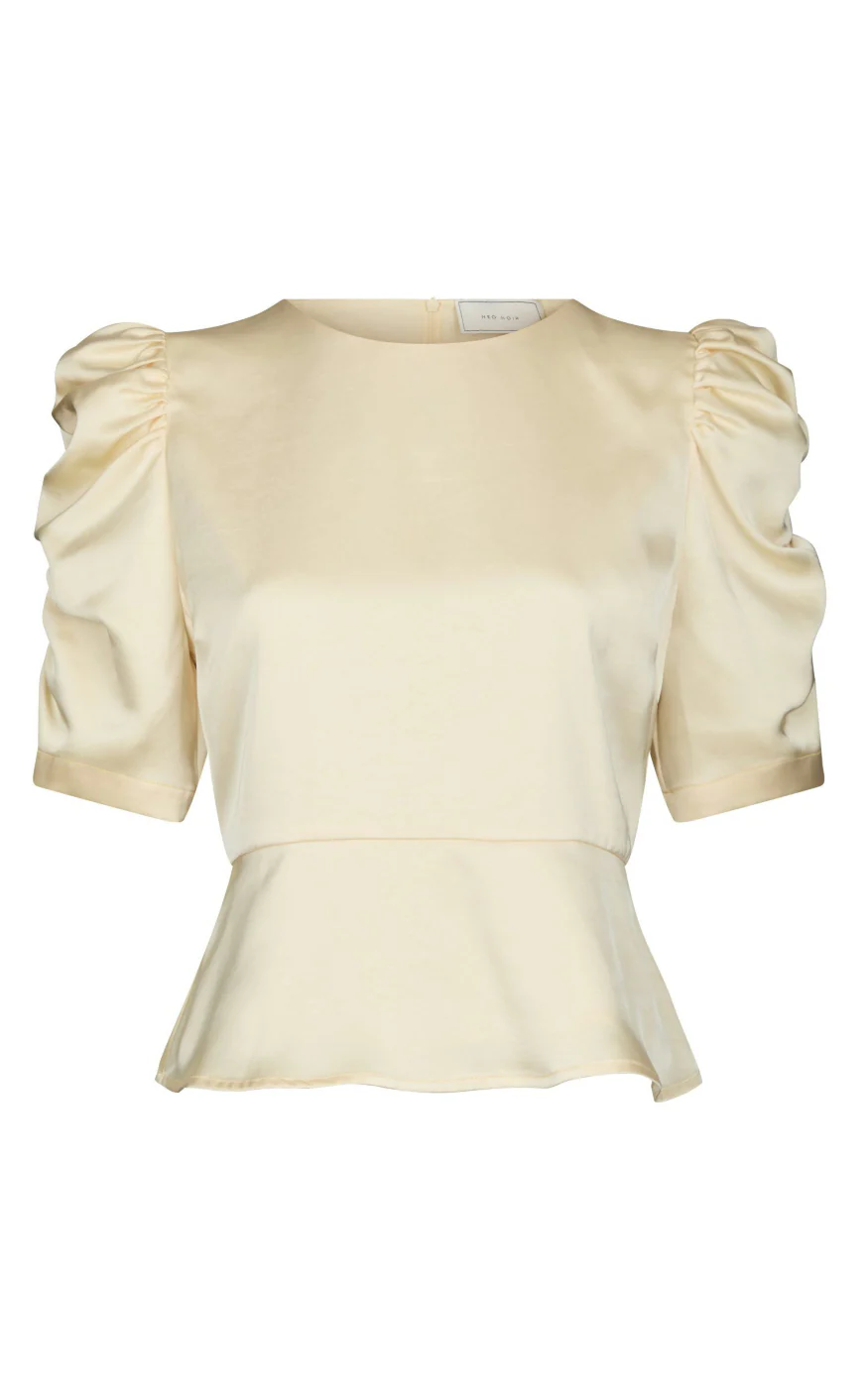 Neo Noir Bluse - Benua Heavy Sateen - Light Yellow