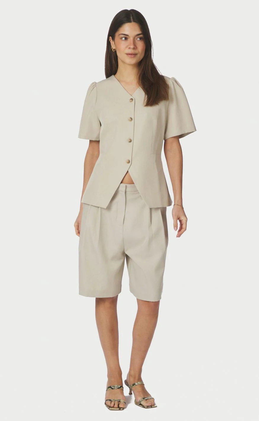 Neo Noir Bluse - Jules Structure - Creme - Image 3