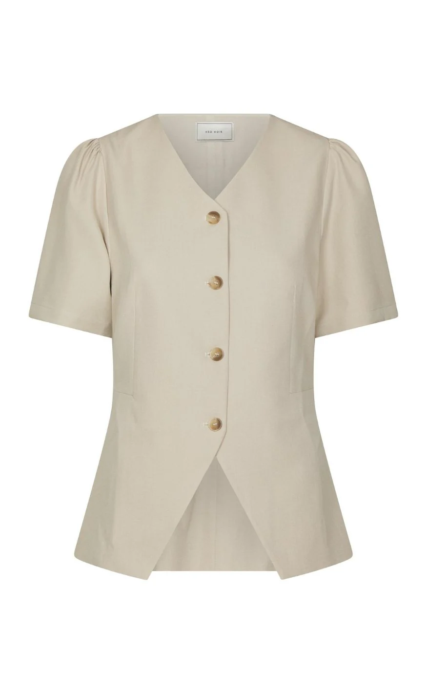 Neo Noir Bluse - Jules Structure - Creme - Image 4