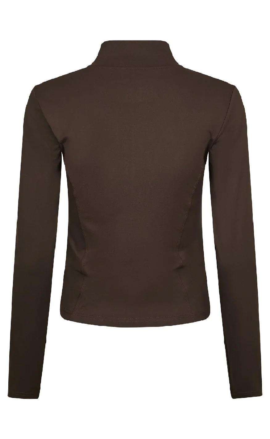 Neo Noir Bluse - Nolana Zip - Chocolate Brown - Image 3