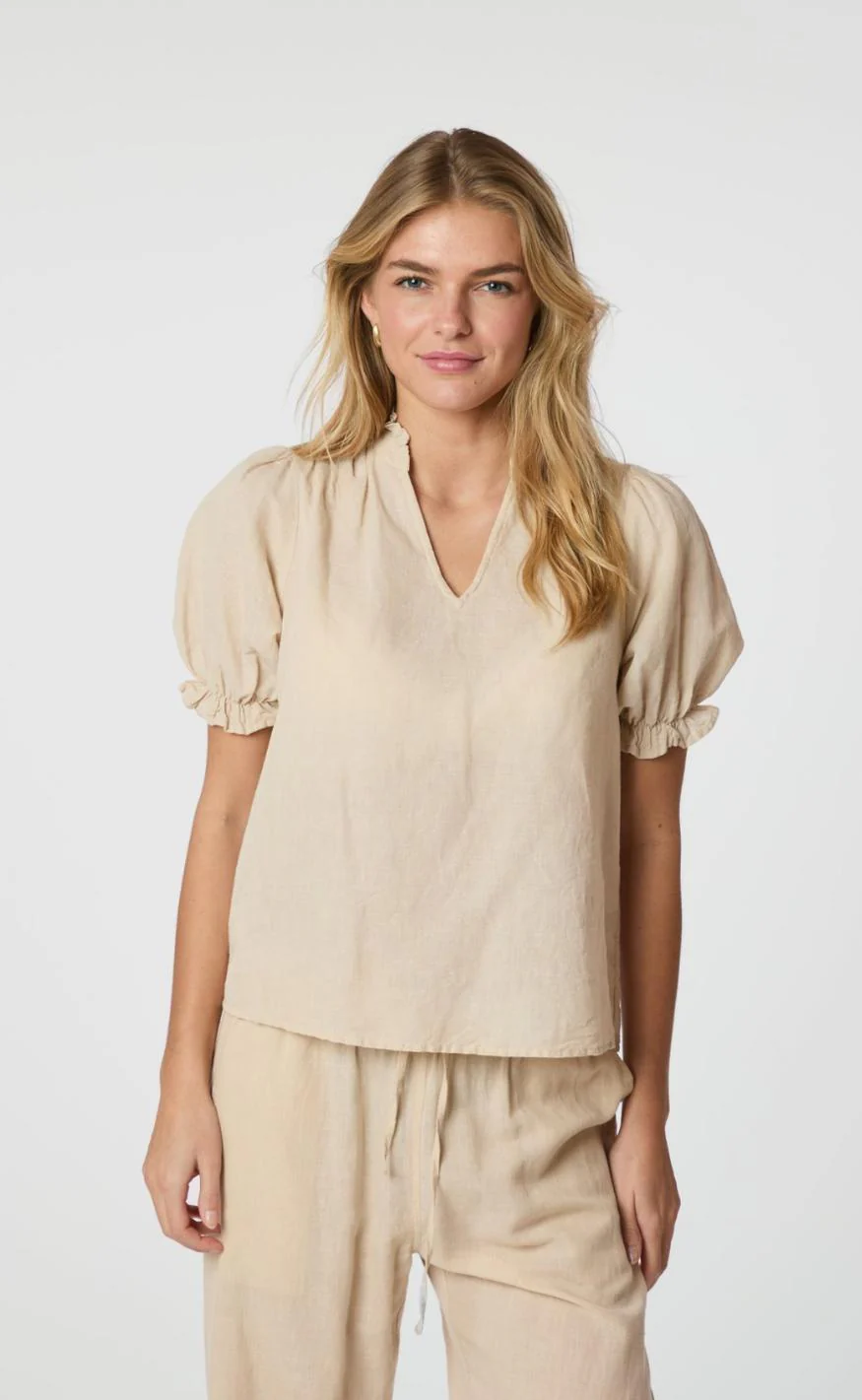 Neo Noir Bluse - Odesa Linen - Sand - Image 4