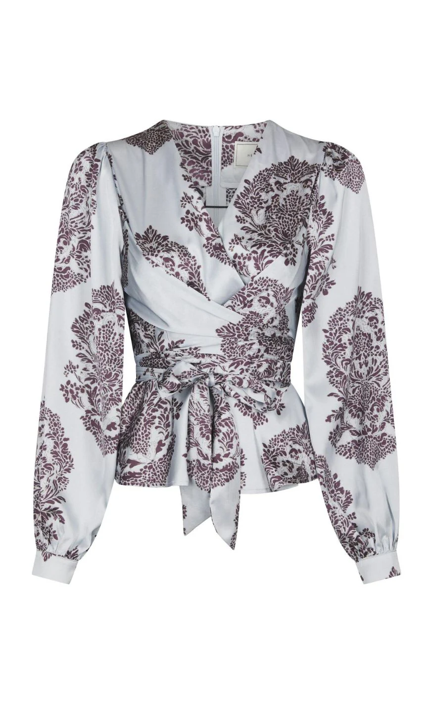 Neo Noir Bluse - Rista Deco Drop - Light Blue