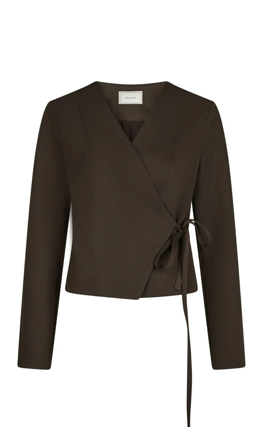 Neo Noir Bluse - Simmi - Dark Brown