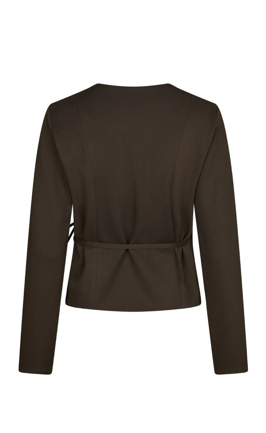 Neo Noir Bluse - Simmi - Dark Brown - Image 3