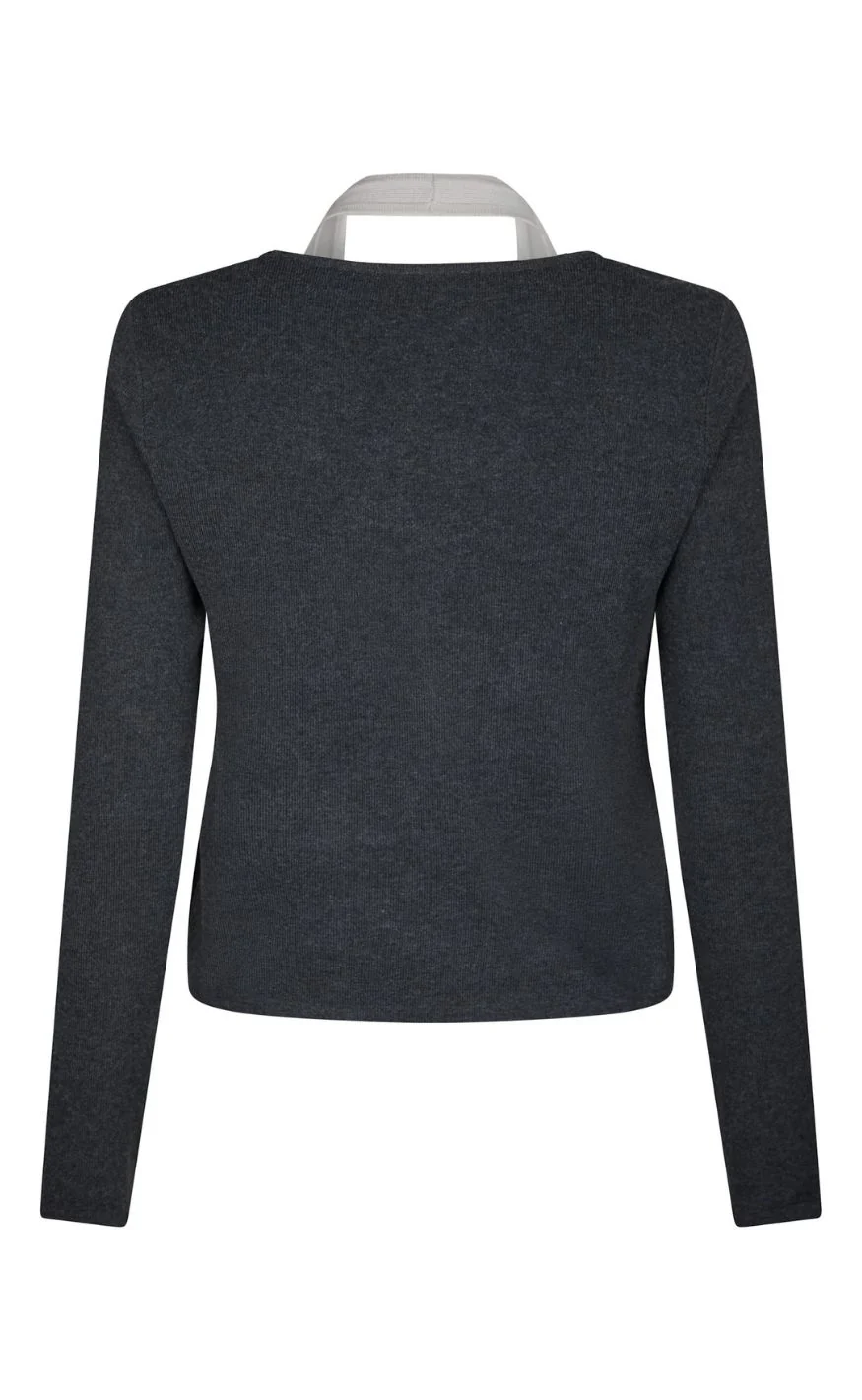 Neo Noir Bluse - Tamina Knit - Antracit - Image 2