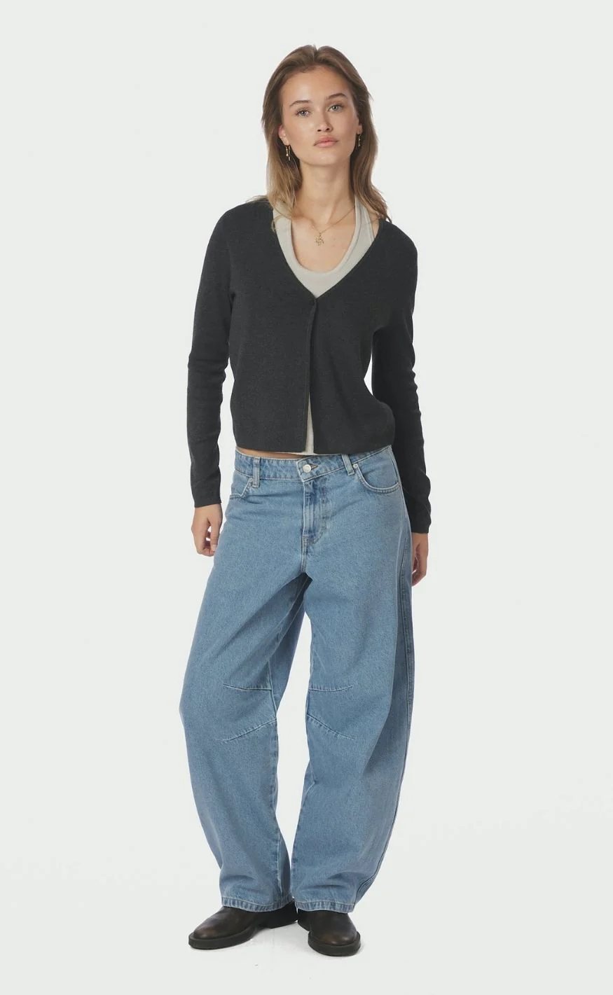 Neo Noir Bluse - Tamina Knit - Antracit - Image 3