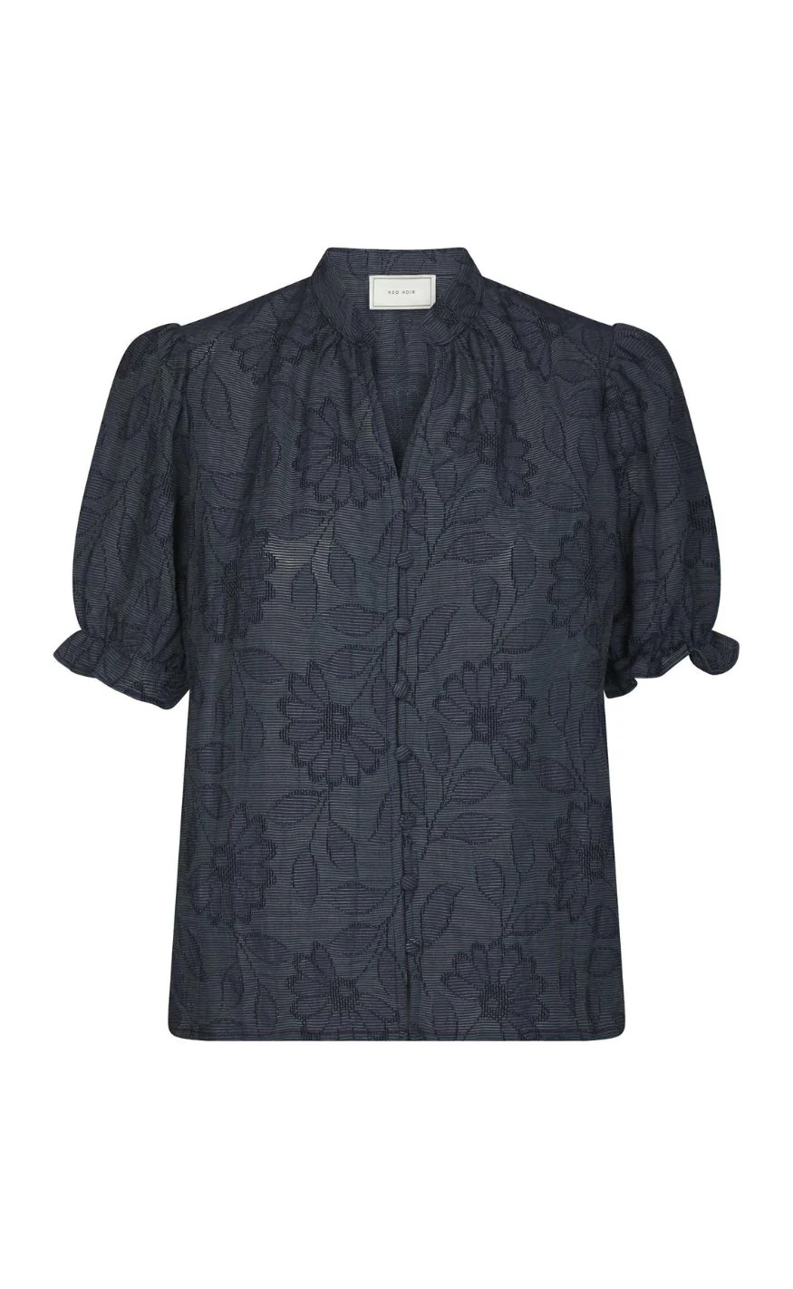 Neo Noir Bluse - Zika Flower - Dark Blue