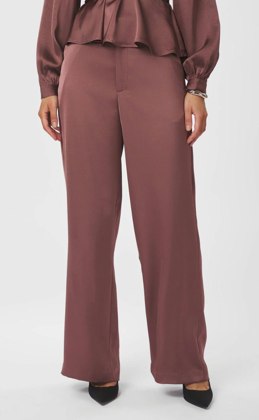 Neo Noir Bukser - Emmett Heavy Sateen - Dark Rose - Image 2
