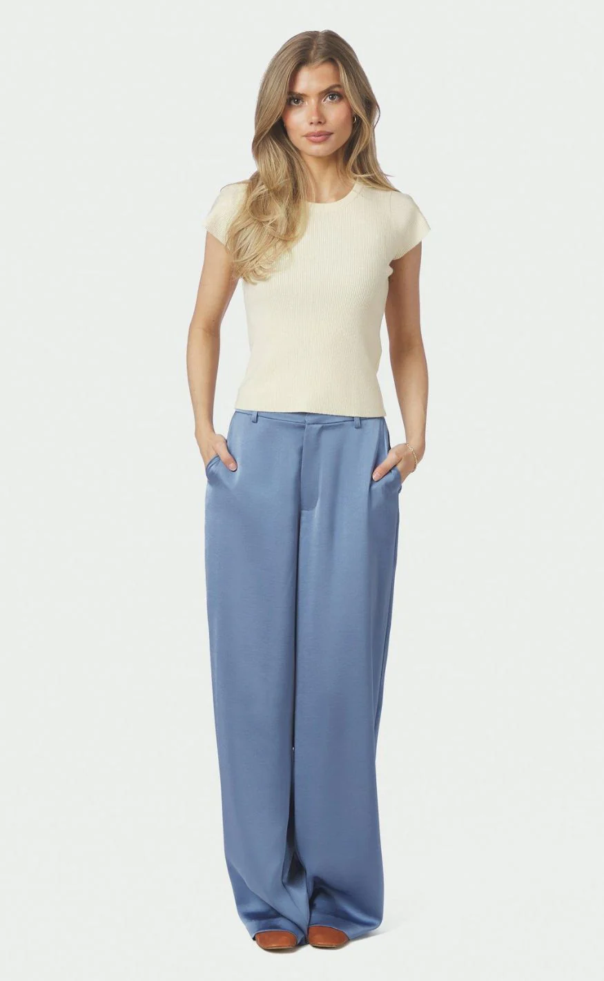 Neo Noir Bukser - Emmett Heavy Sateen - Smoke Blue - Image 5
