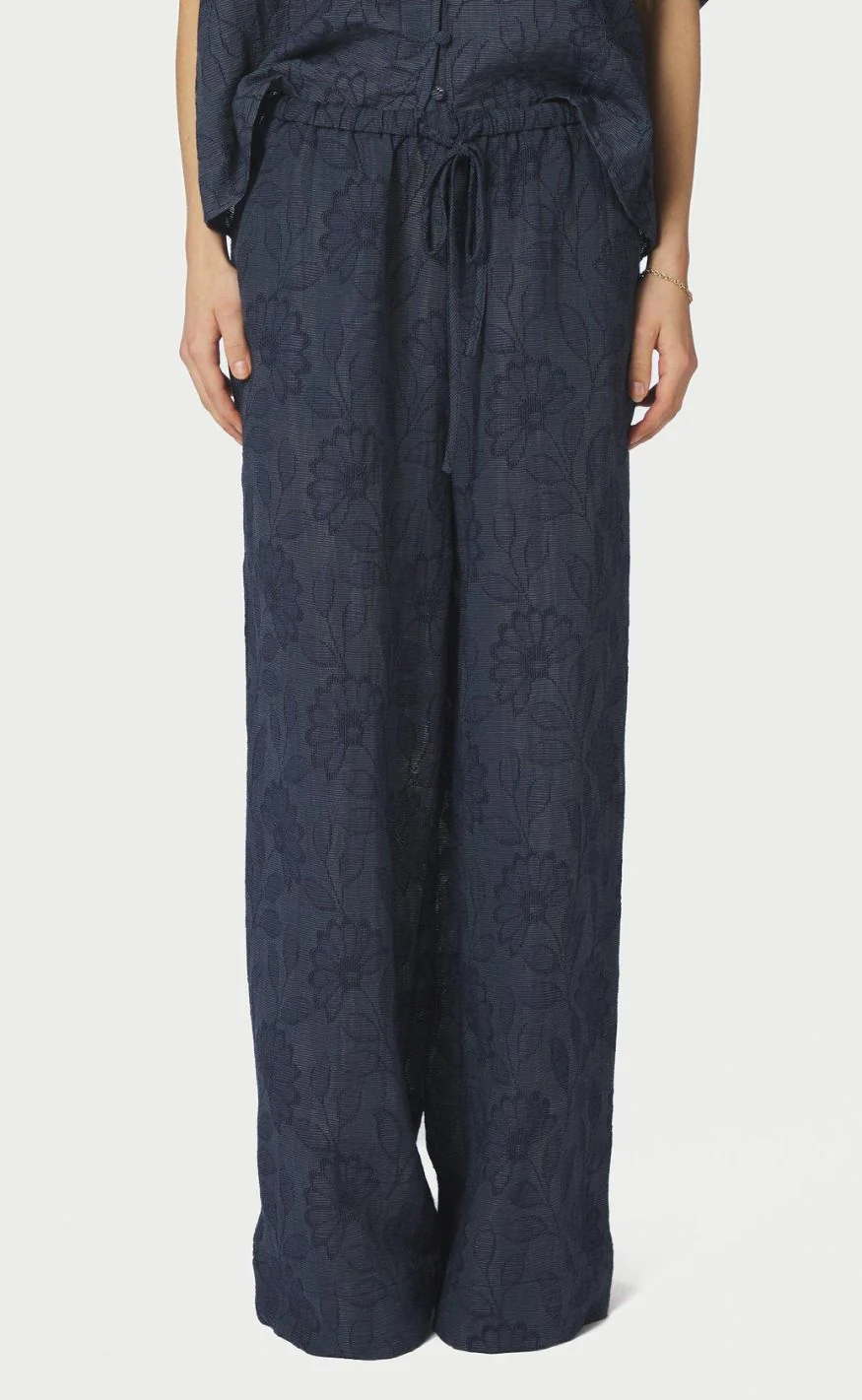 Neo Noir Bukser - Heifa Flower - Dark Blue - Image 2